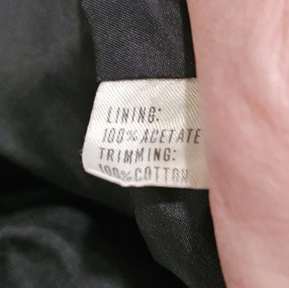 Genelli Mens L Bomber Jacket Black Silk White Stripe Zip Vintage 80s Minimalist - Picture 5 of 7